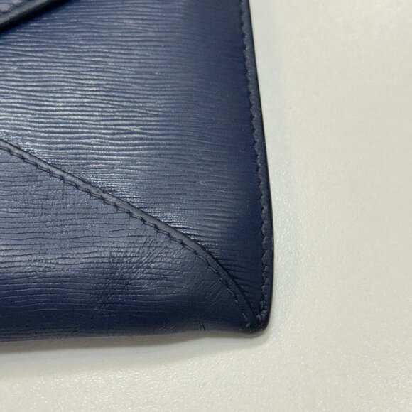 Prada Navy Blue Vitello Leather Envelope Bag P32 - Picture 10 of 14
